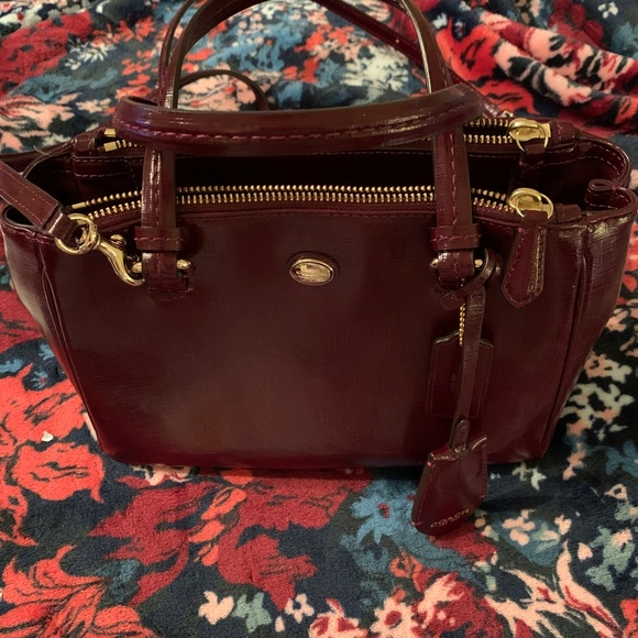 EUC COACH F32829 Peyton Leather Mini Carryall Satchel/Crossbody - Picture 5 of 9
